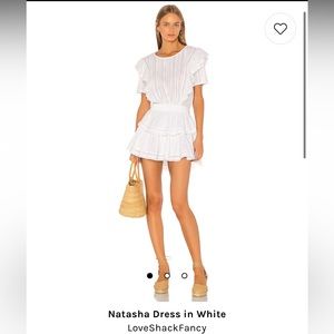 Natasha Dress in White LoveshackFancy
